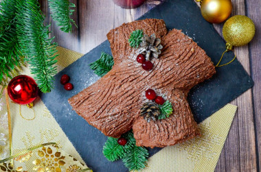 Christmas Log Cake