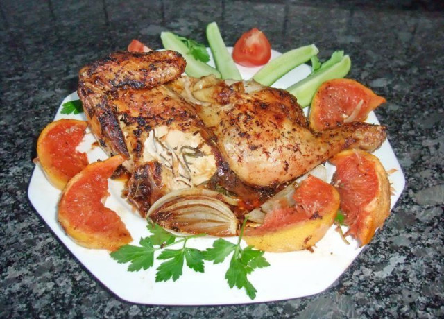 Chicken with grapefruit