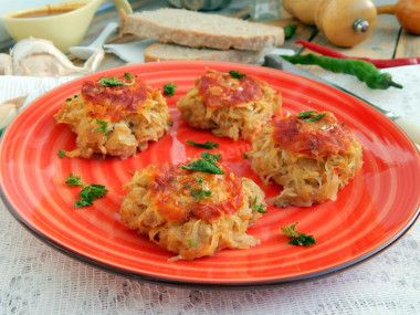 Minced meat stacks with grated potatoes