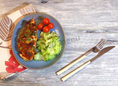 Chicken fillet with spinach and cheese