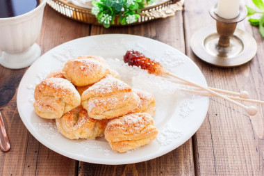 Cookies curd Crow's feet with margarine