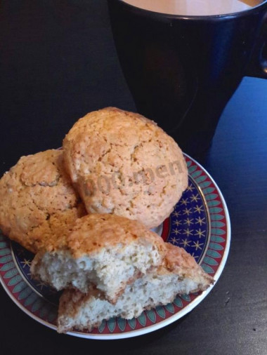 Simple oatmeal cookies with baking powder