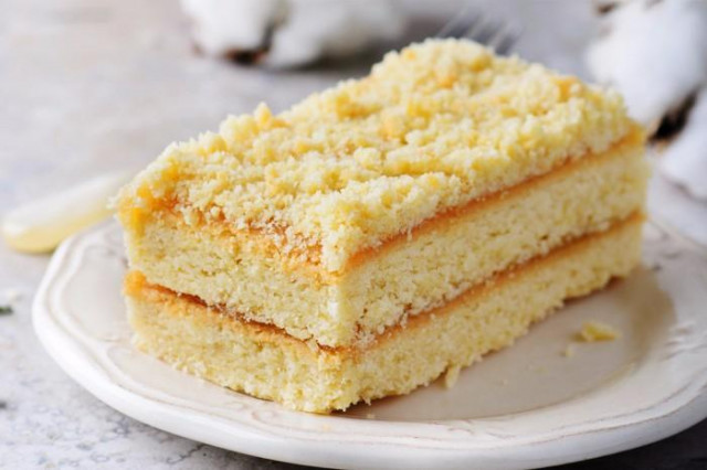 School cake in butter