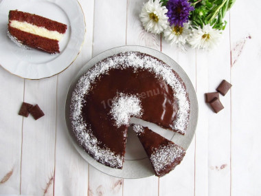 Bounty Cake coconut chocolate sponge cake