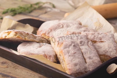 Italian ciabatta with yeast