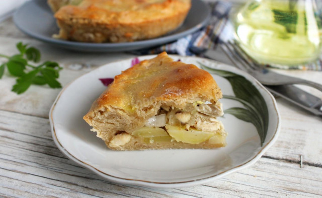 Chicken coop with butter and kefir with chicken and potatoes