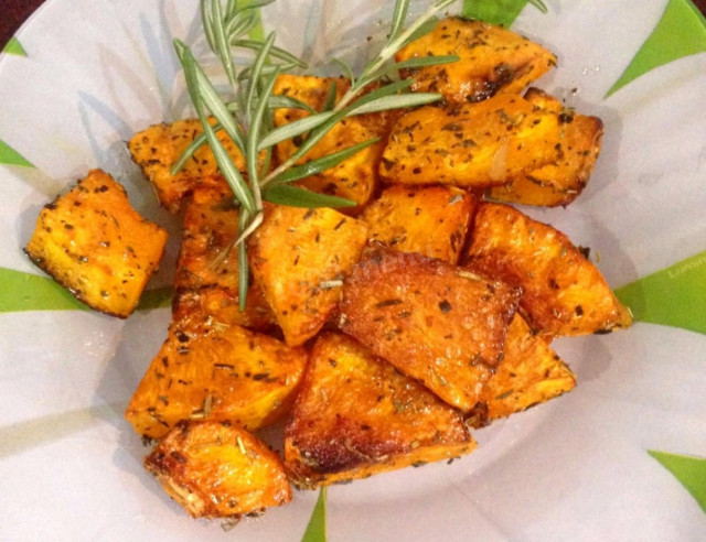 Baked pumpkin with spices