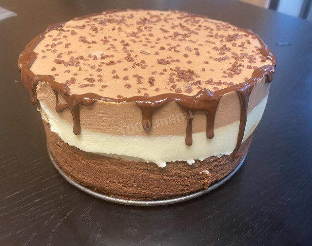 Three chocolate cake with Mascarpone