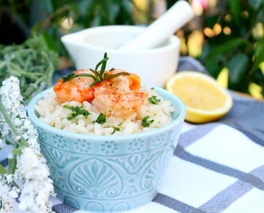 Shrimp risotto