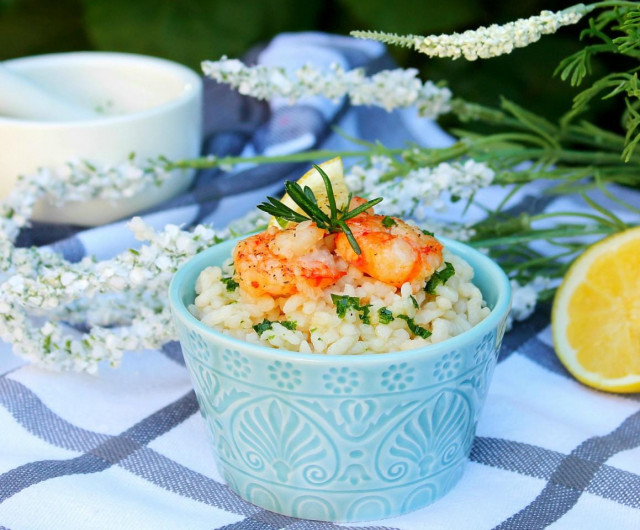 Shrimp risotto