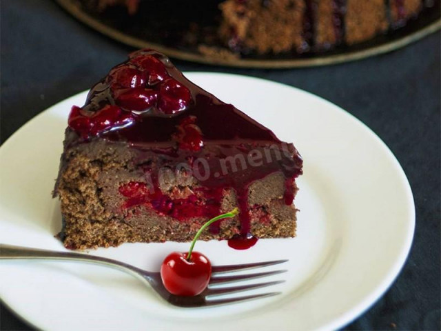 Drunk cherry chocolate cake