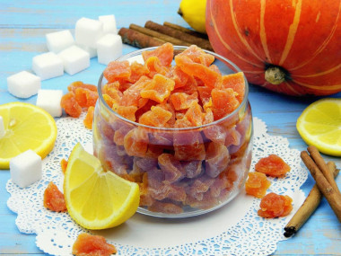 Candied pumpkin in the oven at home