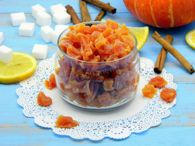 Candied pumpkin in the oven at home