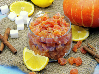 Candied pumpkin in the oven at home