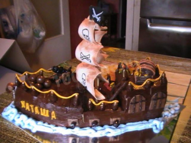 Pirate Ship Cake