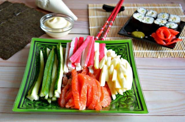 Sushi filling at home