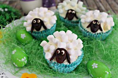 Sheep Cupcakes