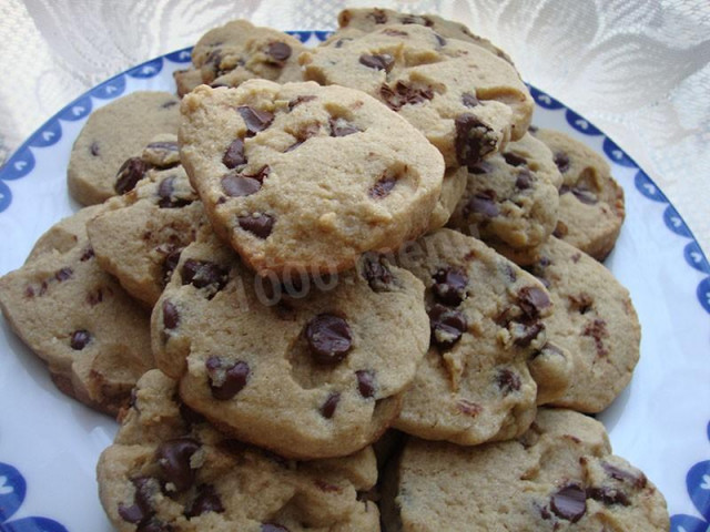 Chocolate biscuits made from amaranth flour with brown sugar