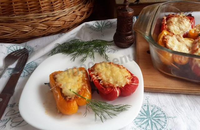 Stuffed sweet pepper without rice