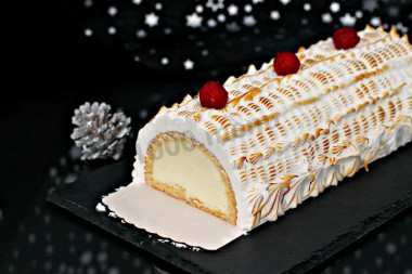 Mousse cake New Year's log