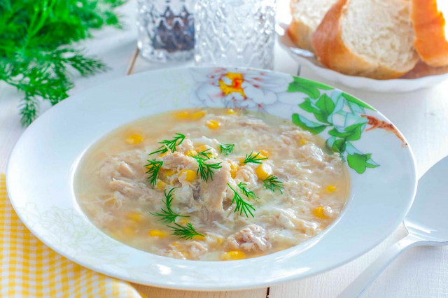 Canned corn soup