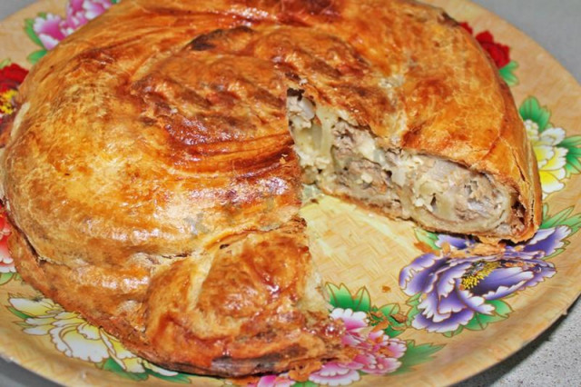 Turkish burek with meat