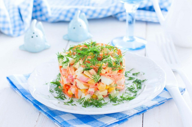 Victoria salad with Korean carrots