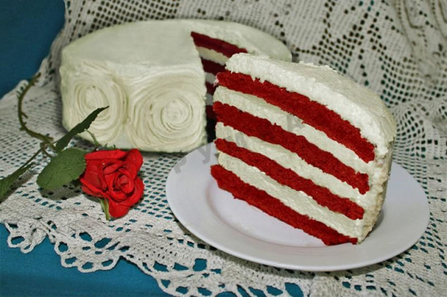 Red velvet cake on kefir