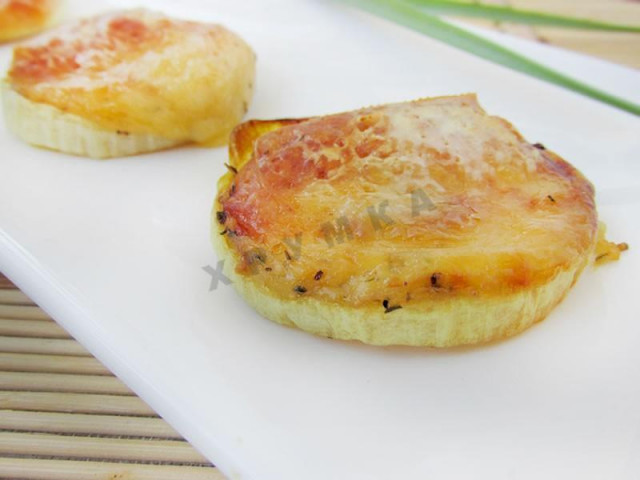 Baked onion and cheese appetizer