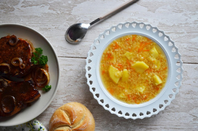 Soup with lentils and potatoes