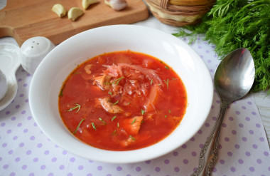 Classic borscht with beetroot