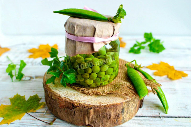 Canning green peas for winter