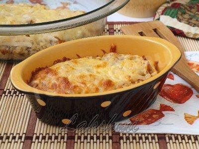 Gratin with chicken fillet