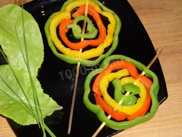 Colored spiral of sweet pepper