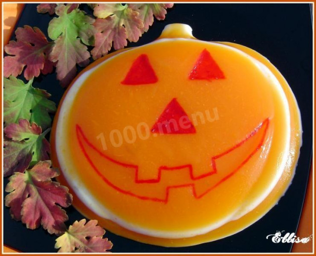 Pumpkin milk jelly