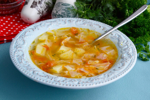 Cabbage and potato soup