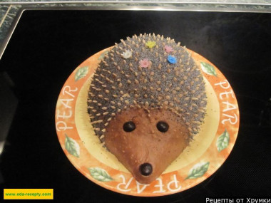 Hedgehog cake without baking cookies with condensed milk