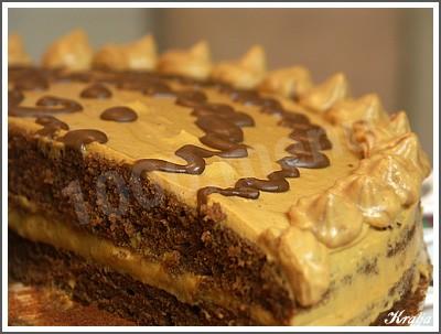 Cakes with boiled condensed milk and chocolate