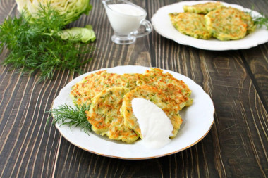 Cabbage cutlets from white cabbage without flour