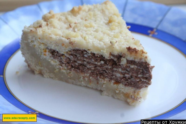 Striped cottage cheese pie