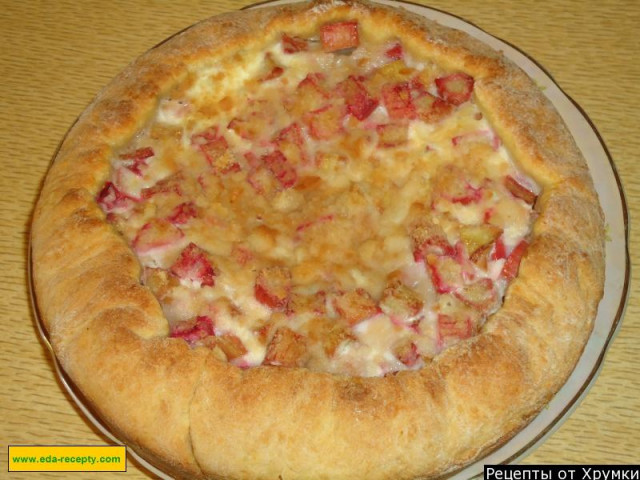 Latvian rhubarb pie