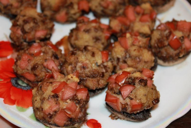 Stuffed porcini mushrooms