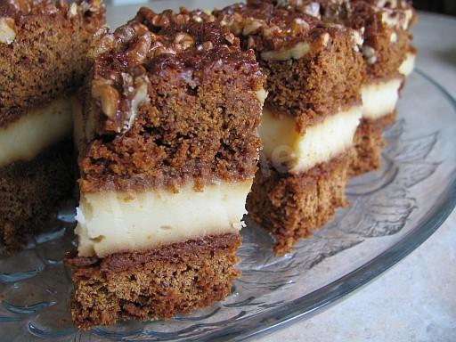 Honey cake with nuts in Krakow