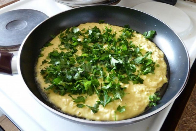 Lazy Khachapuri with cheese and herbs