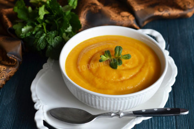 Carrot soup mashed vegetable