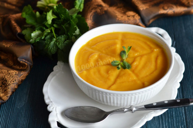 Carrot soup mashed vegetable