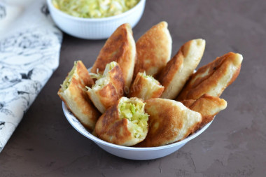 Pan-fried pies on water