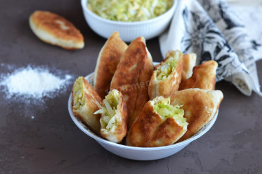 Pan-fried pies on water