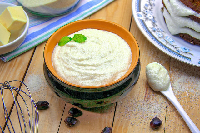 Semolina cream for lemon cake