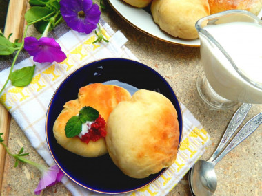 Doughnuts with yeast milk without filling